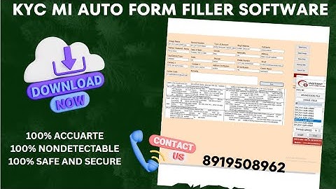 KYC MI DEMOGRAPHIC FORM FILLING AUTO TYPER SOFTWARE | AUTO FORM FILLING SOFTWARE| KYC DATA ENTRY