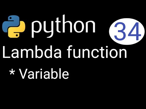 34# lambda function # *variable function # Python series # in easy ...
