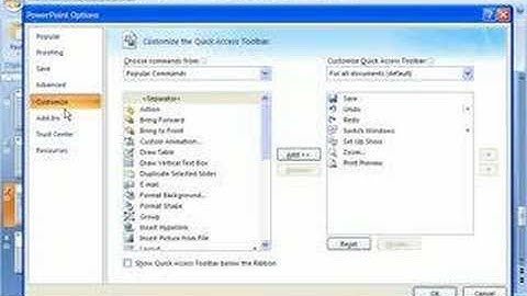 Office 2007 Demo: Put commands on Quick Access Toolbar