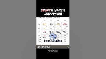 챗GPT로 정확하게 사주보는 방법