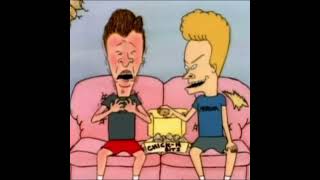 Butthead choking and Beavis ignoring it