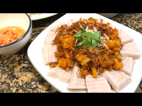 Video Cách làm BÁNH ĐÚC MẶN KHOAI MÔN || TARO CAKE -Nhân tôm... - youtube
