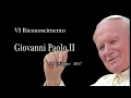 VII Riconoscimento Giovanni Paolo II