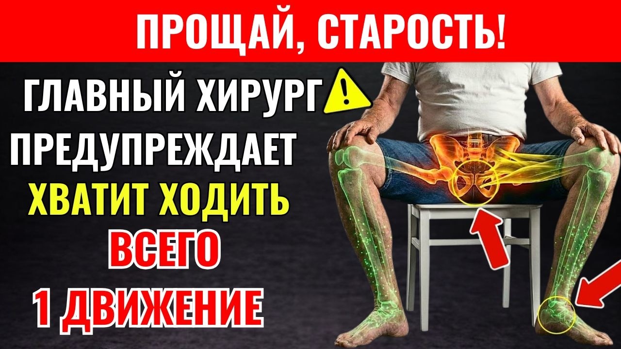 После 60? Это упражнение на стуле СИЛЬНЕЕ ходьбы — хирурги больше не молчат сейчас