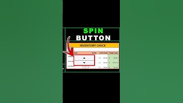 Spinning Button Excel | Add and Use Microsoft Office