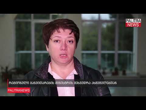 რეგიონული განვითარების მინისტრის შეხვედრა ახმეტელებთან