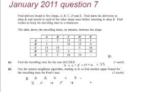 FMSP Revision: AQA D1 January 2011 qn 7 Travelling Salesperson