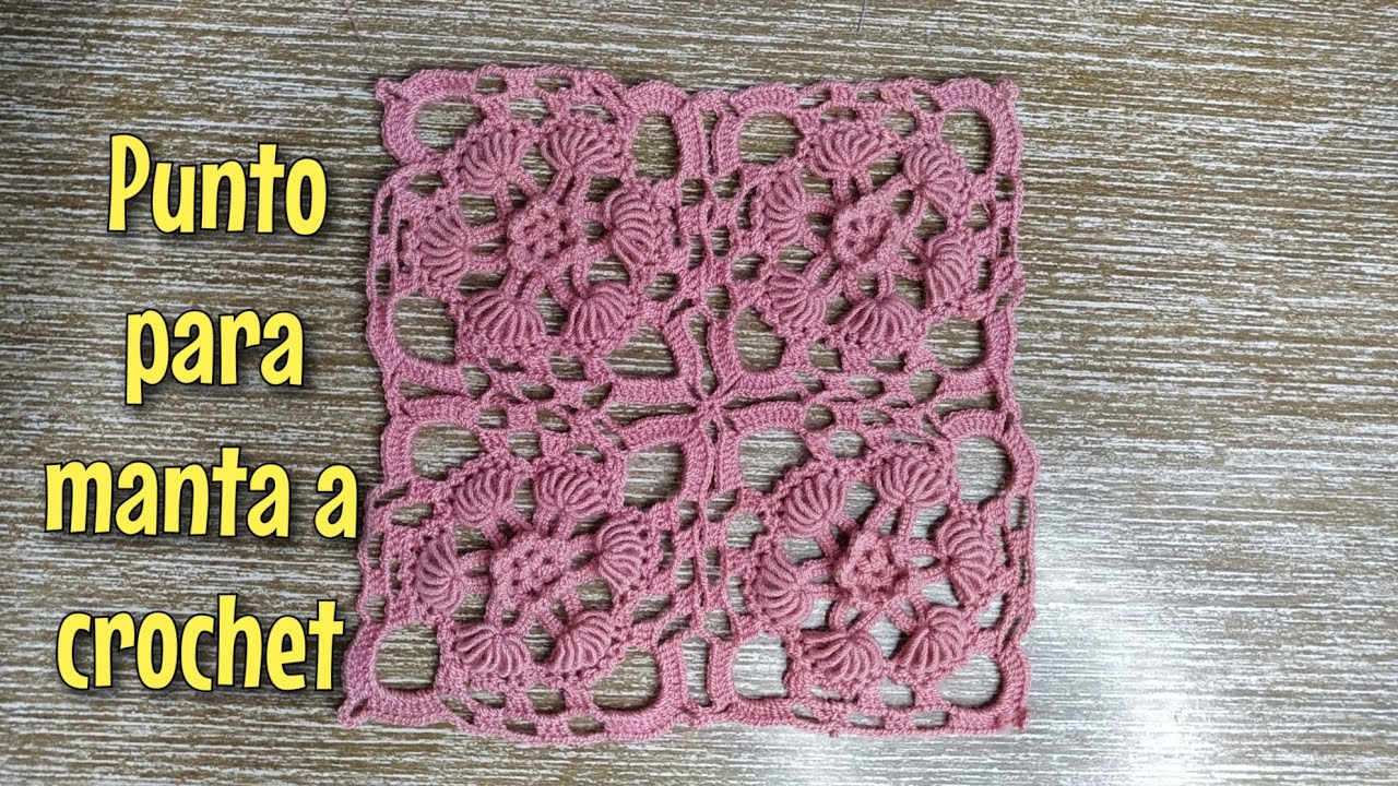 punto para manta N°2| punto a crochet para mantas, colchas, chalecos