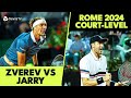 Alexander zverev vs nicolas jarry courtlevel highlights  rome final 2024