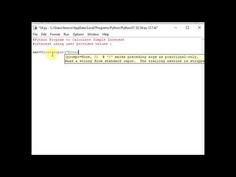 Simple interest calculation in python - YouTube