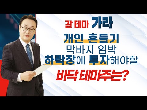 [갈 테마 가라] 개인 흔들기 막바지 임박 하락장에 &amp;#39;투자&amp;#39; 해야할 바닥 테마주는? / 머니투데이방송 (증시, 증권)