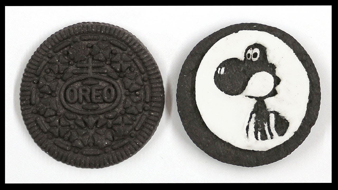 Oreo Artist Oreo Cookie Drawing Of Yoshi Youtube