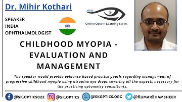 #ChildhoodMyopia - Evaluation and Management. Can we control myopia? steps? |OOLS| Dr. Mihir Kothari
