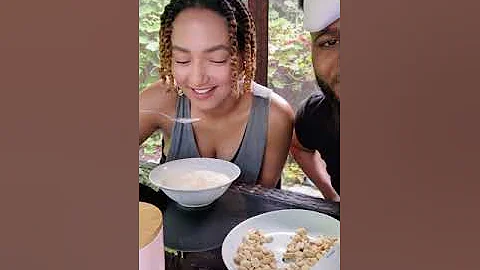 Wifey drinks Nigerian Garri for the first time.