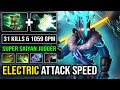 SUPER SAIYAN Attack Speed 31Kills Juggernaut 1059 GPM Electric Mjollnir + Force Boots Late Game DotA