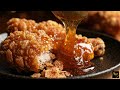 Honey Butter Fried Chicken ASMR | 深夜酥脆炸雞脆響
