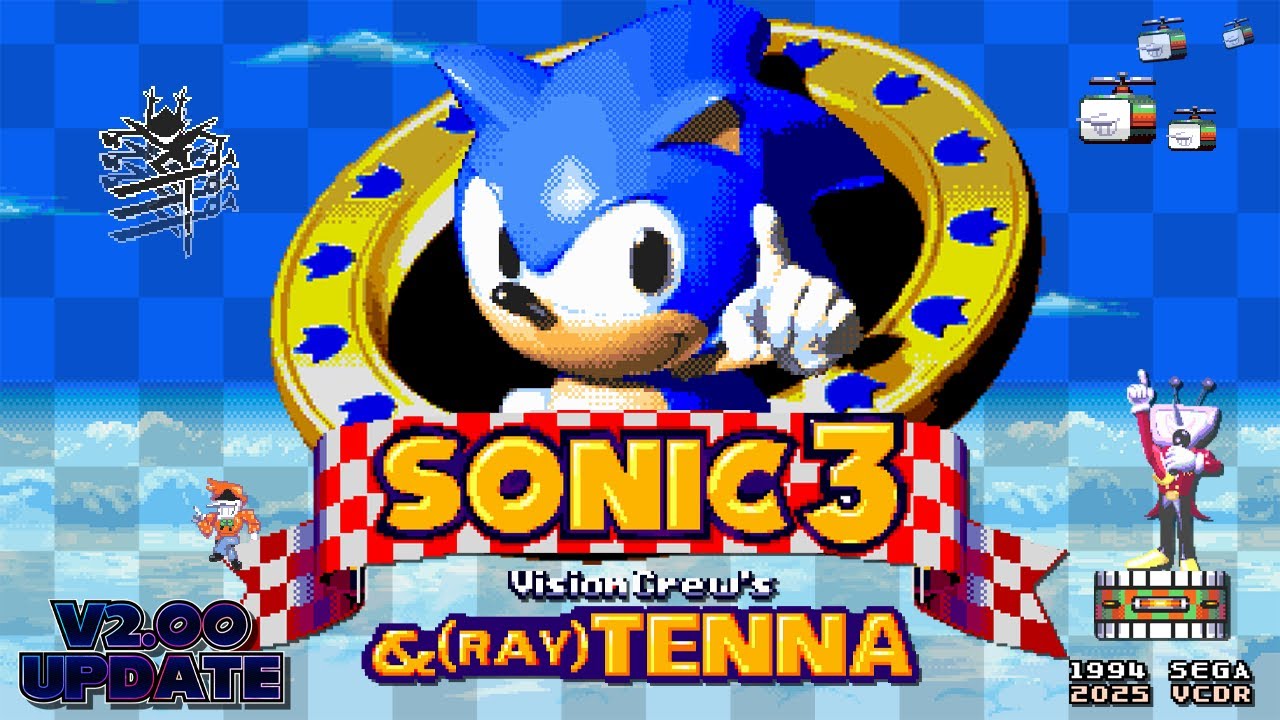 Sonic 3 & (Ray) Tenna (v2.00 Unfinished Build) ✪ Extended Gameplay (1080p/60fps)
