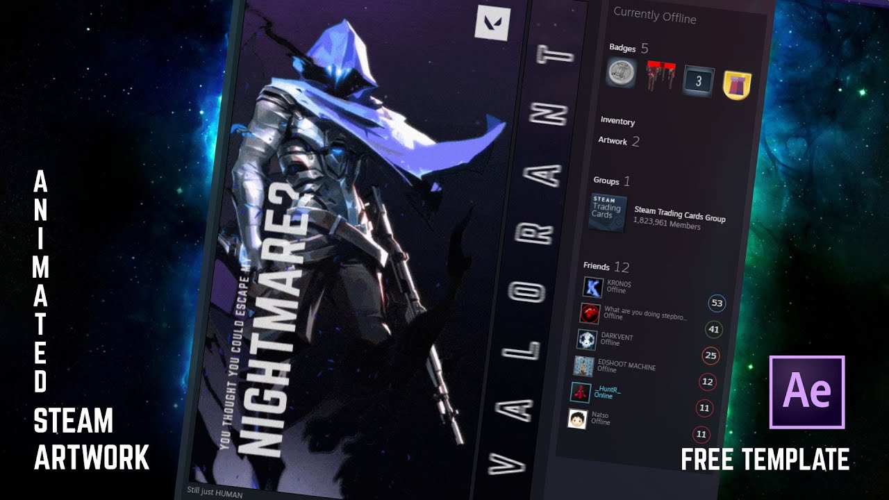 How to Save a Custom Steam Artwork GIF After Effects Tutorial Free