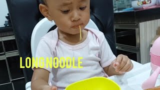 Baby eats noodles (compilation)