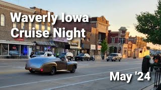 May 2024 Waverly Iowa Cruise Night in Mike Dietz built 1946 Ford Custom