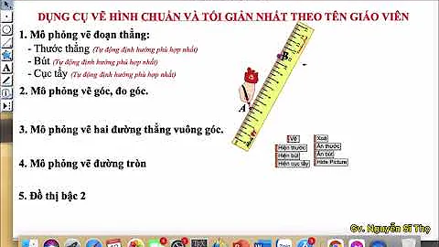 Hướng dẫn GSP. Dụng cụ vẽ hình GSP chuẩn (Tải và sử dụng luôn) gồm Thước, eke, bút, compa GSP.