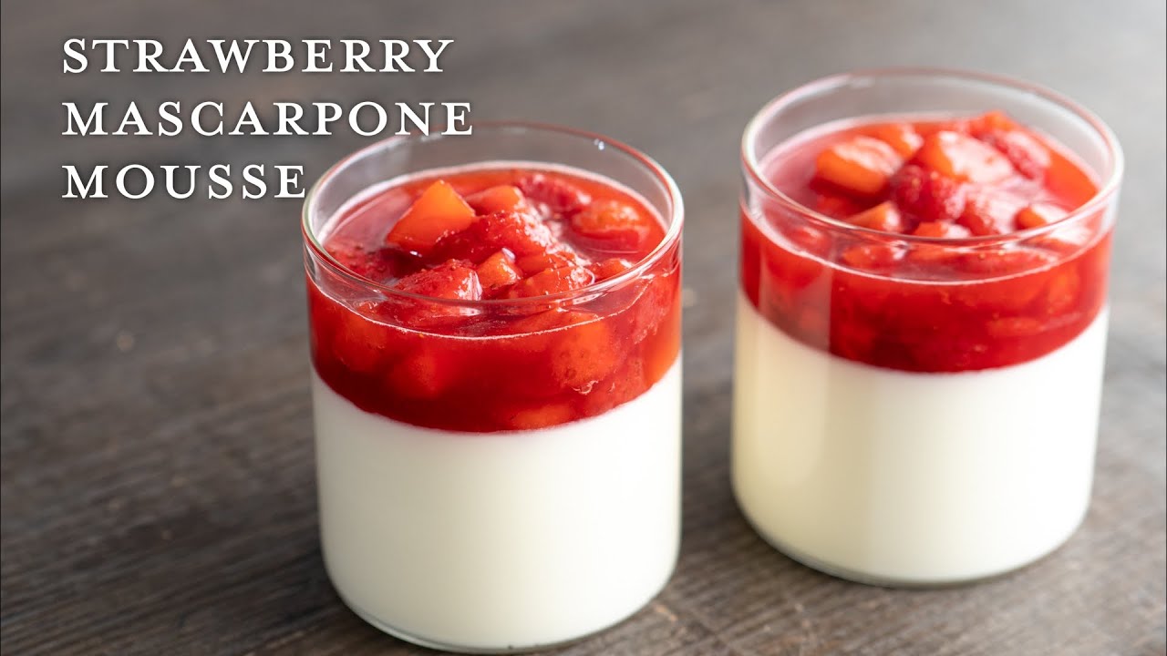 [ Клубничный мусс с маскарпоне ]. Шеф-повар Патисье учит вас