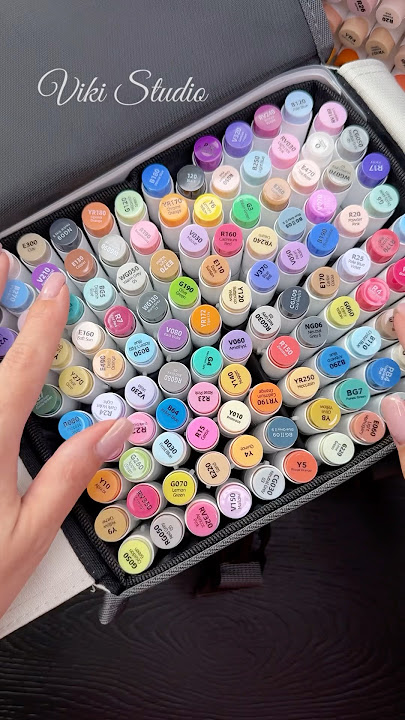 Unboxing set of Ohuhu Honolulu 120 Colour Basic Alcohol Markers ☺️🎨 #shorts