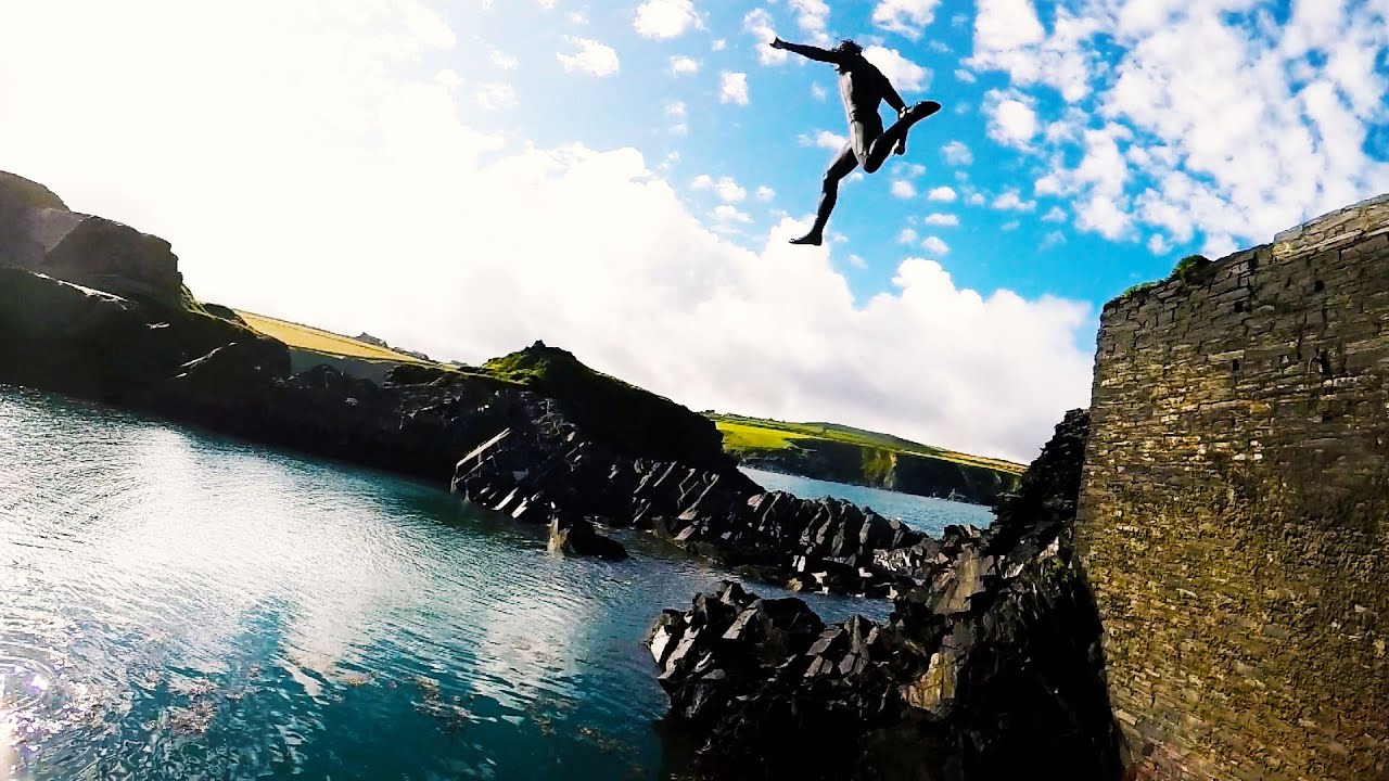 Cliff Diving and Hiking at the Insanely Beautiful Blue Lagoon in Wales, UK YouTube