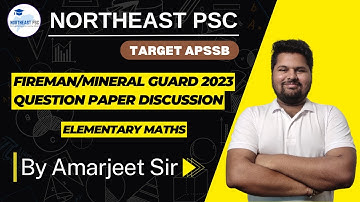 FIREMAN/MINERAL GUARD 2023 I ELEMENTARY MATHS I by Amarjeet Sir #appsc #apssb #spsc #apsc #tpsc