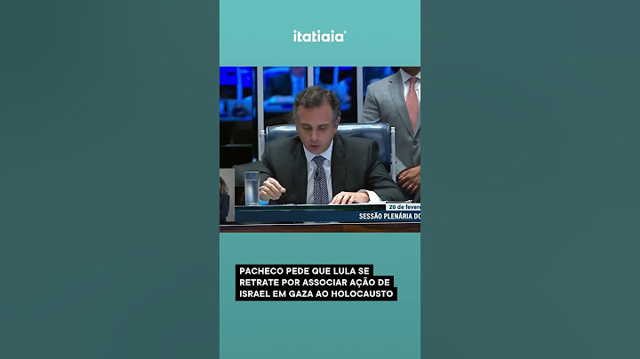SENADOR RODRIGO PACHECO PEDE QUE PRESIDENTE LULA PEÇA DESCULPAS A ISRAEL