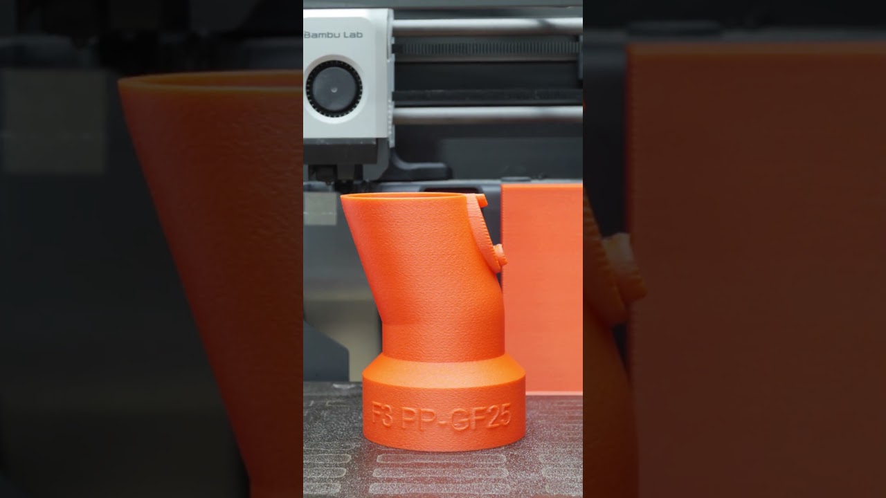 Fiberthree F3 PP-GF25 printed on a Bambu Lab P1S - no changes needed