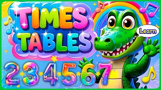 Learn Times Tables ✖️  Fun and Easy 2x - 7x Multiplication Songs for Kids with Math Bee