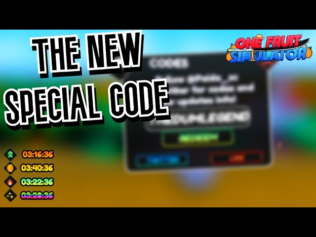 THE NEW SPECIAL CODE IN (One Fruit Simulator) 