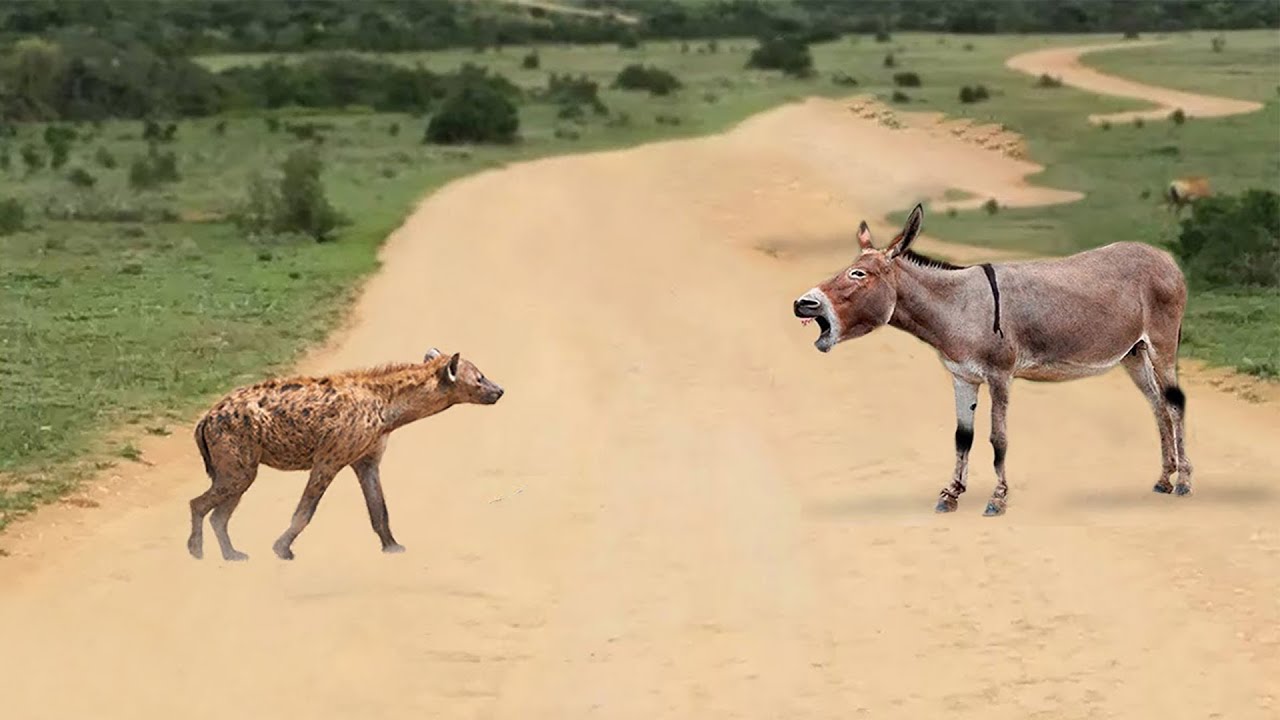 Mira Lo Que Sucedió Cuando Esta Hiena Atacó a Un Burro