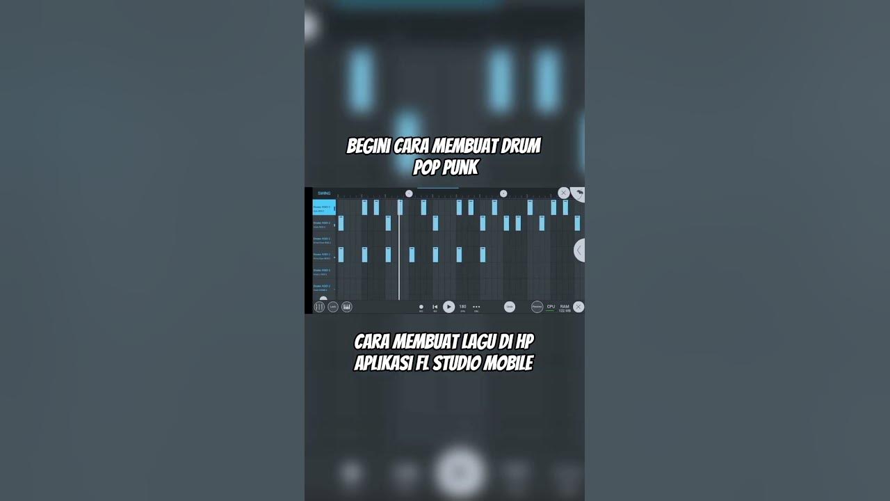 Tutorial cara membuat drum pop punk di aplikasi fl studio mobile #shorts #short #tutorial