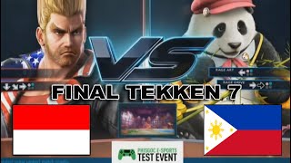 Final TEKKEN7 Test Event SEA Games INDONESIA vs PHILIPPINES