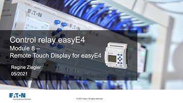 Eaton easyE4: Remote touch display