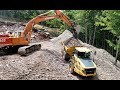 Finishing crushing rock