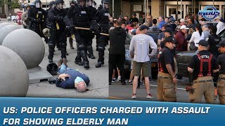 US: Police officers charged with assault for shoving elderly man | News Bulletin | Indus News