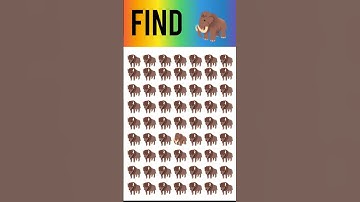 Challenge yourself to spot 🦣 in 2 seconds #iqtest #iq #trending #viral #youtubeshorts #Shorts