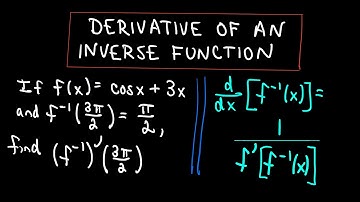 Derivative of an Inverse Function , Ex 2