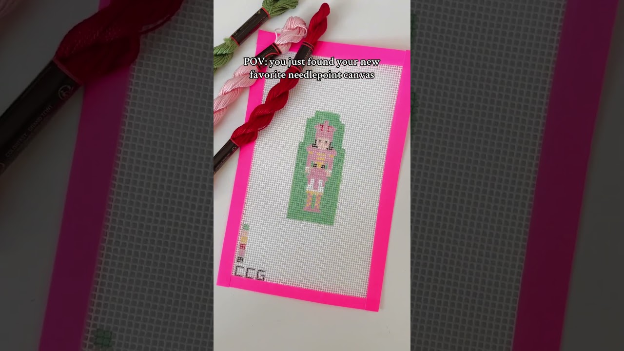 Hand Painted Christmas Nutcracker Needlepoint Canvas