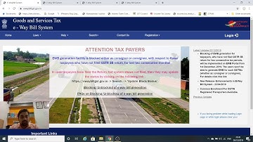 Blocking/Unblocking E-Way bill Generation