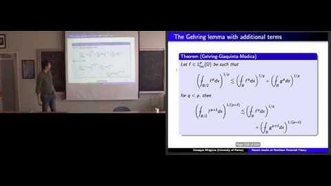 Giuseppe Mingione: Recent Results on Nonlinear Potential Theory 5