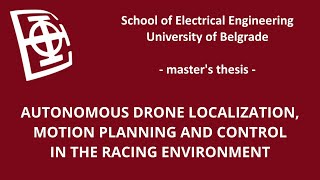 Autonomous Drone Localization, Motion Planning and Control in the Racing Environment