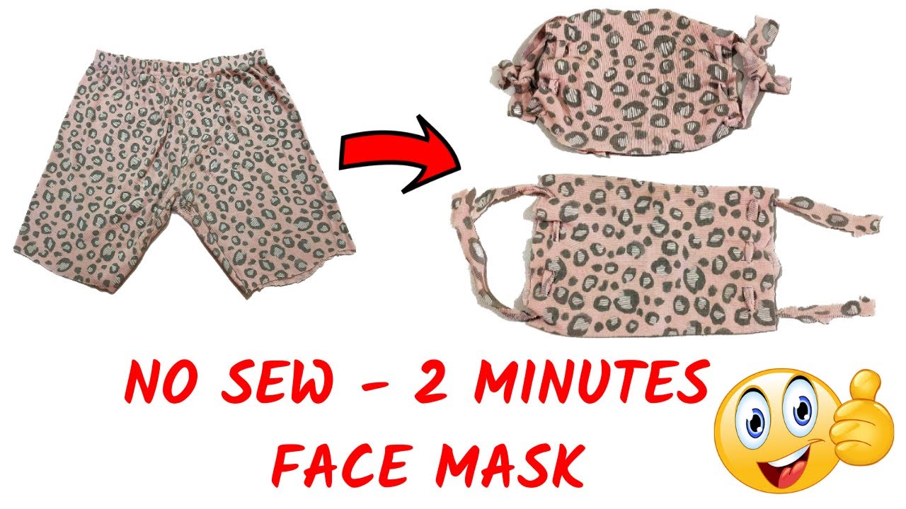 2 Minutes Face Masks Home No Sew Face Mask Easy DIY Face Mask How to make Mask from