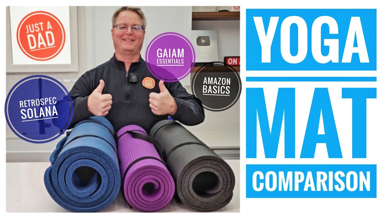 Yoga Mat Comparison  Basics vs Gaiam vs Retrospec 