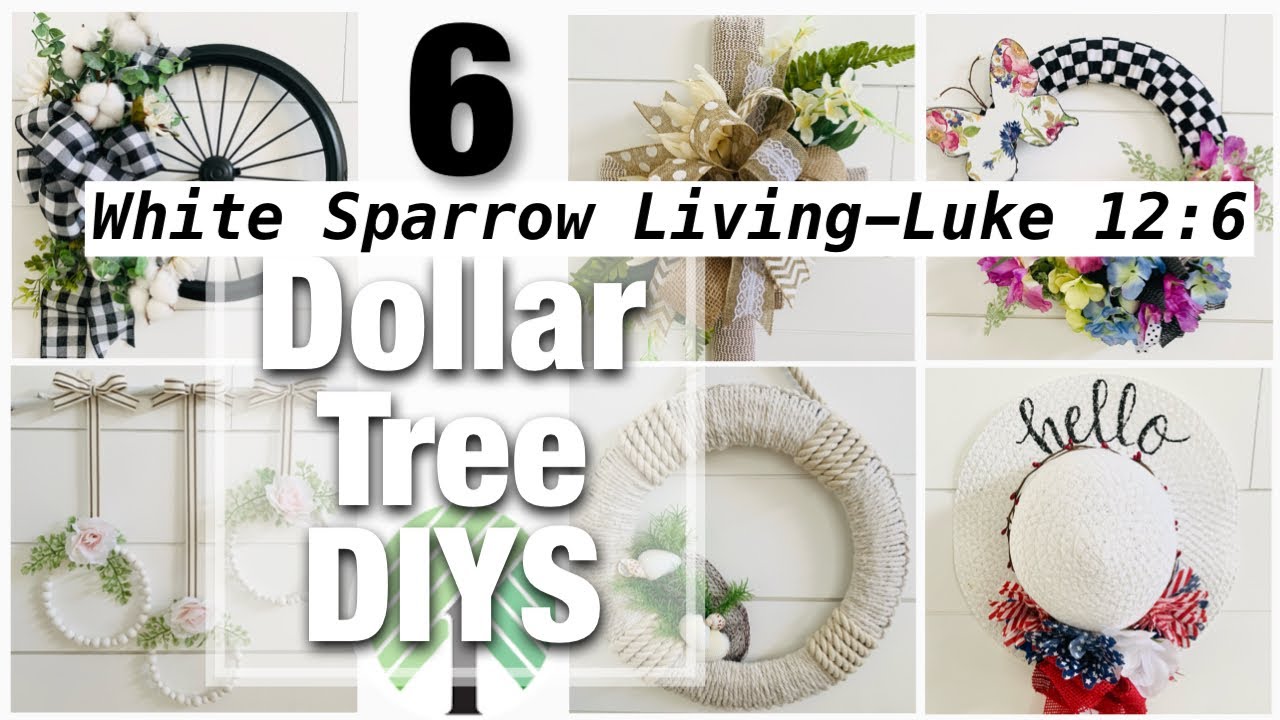 ❤️ 6 HIGH END DOLLAR TREE DIY WREATHS! FARMHOUSE | BUFFALO CHECK | COASTAL