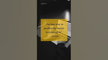 „The best way to predict the future is to invent it.” – Alan Kay #dev #motivation #programming