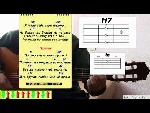 Дворовая песня - Я пишу тебе свое письмо (Разбор на гитаре)